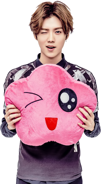 #luhan #kpop #exo - Pink Luhan (500x700), Png Download