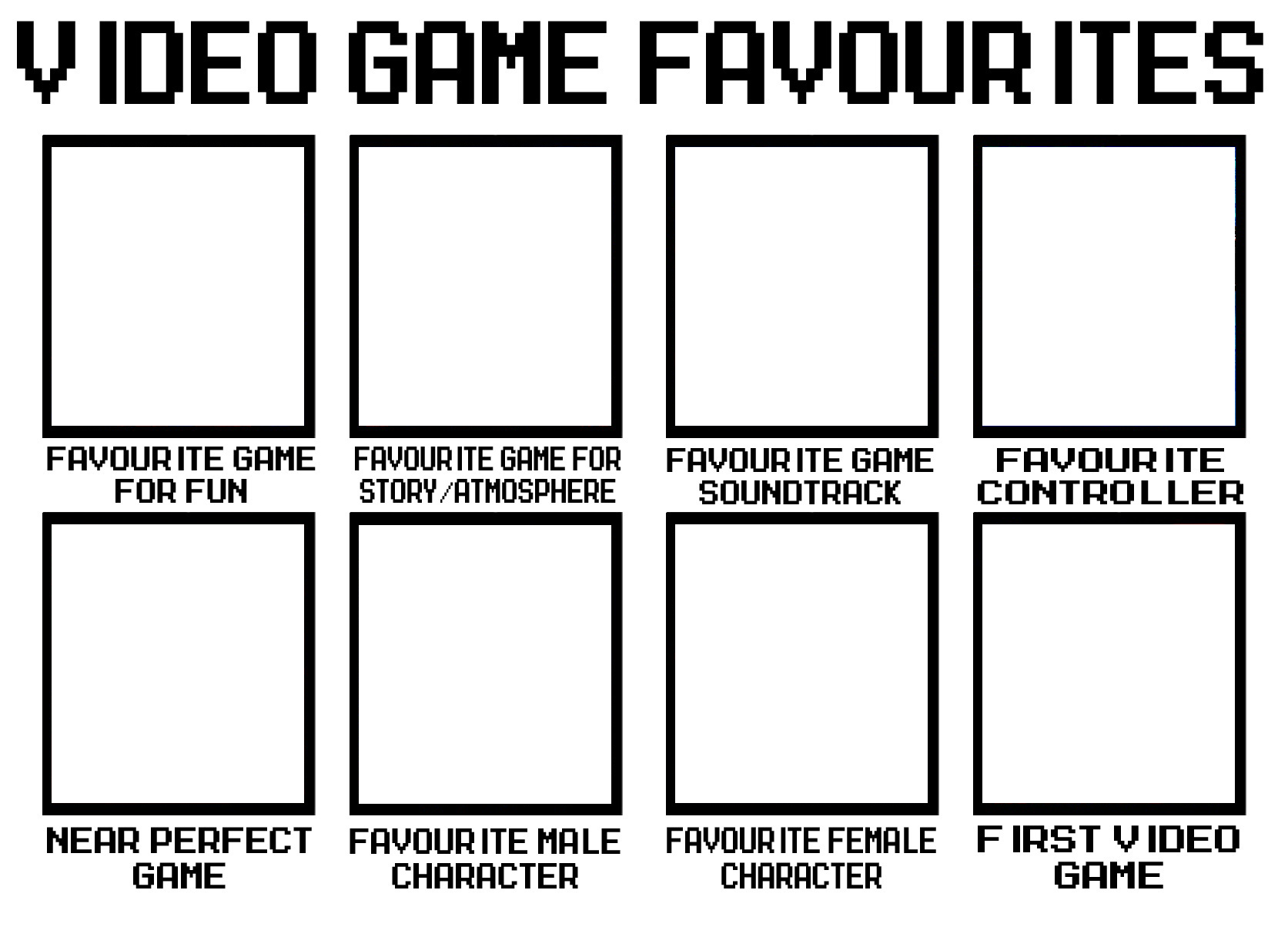 209kib, 1673x1217, Vidya Template - Favorite Video Game Template (1673x1217), Png Download