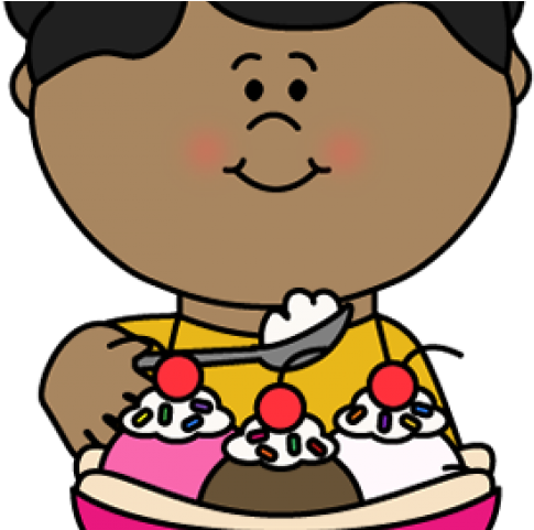 Eating Icecream Cliparts - Boy Eating Ice Cream Clipart (640x480), Png Download