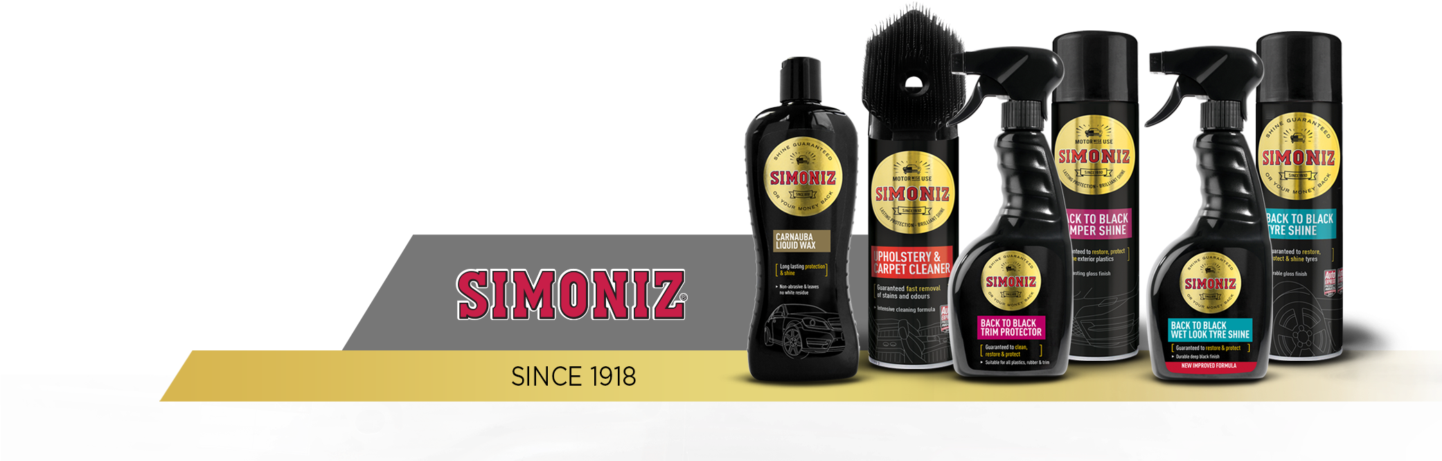 Simoniz Has A Heritage Of Protective Shine, Making - Simoniz Sapp0082a Back To Black Bumper Shine 500ml (2200x992), Png Download