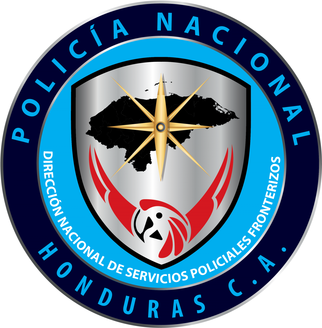 Dirección Nacional De Servicios Policiales Fronterizos - Emblem (1800x1391), Png Download
