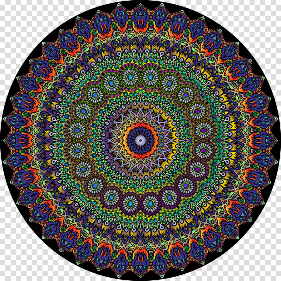 Psychedelic Mandala Png Clipart Mandala Clip Art - Mandala Psychedelic (900x900), Png Download