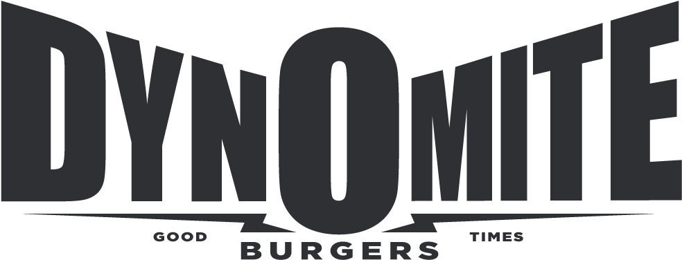 2015 Dynomite Burgers - Dynomite Burgers Logo (1000x620), Png Download