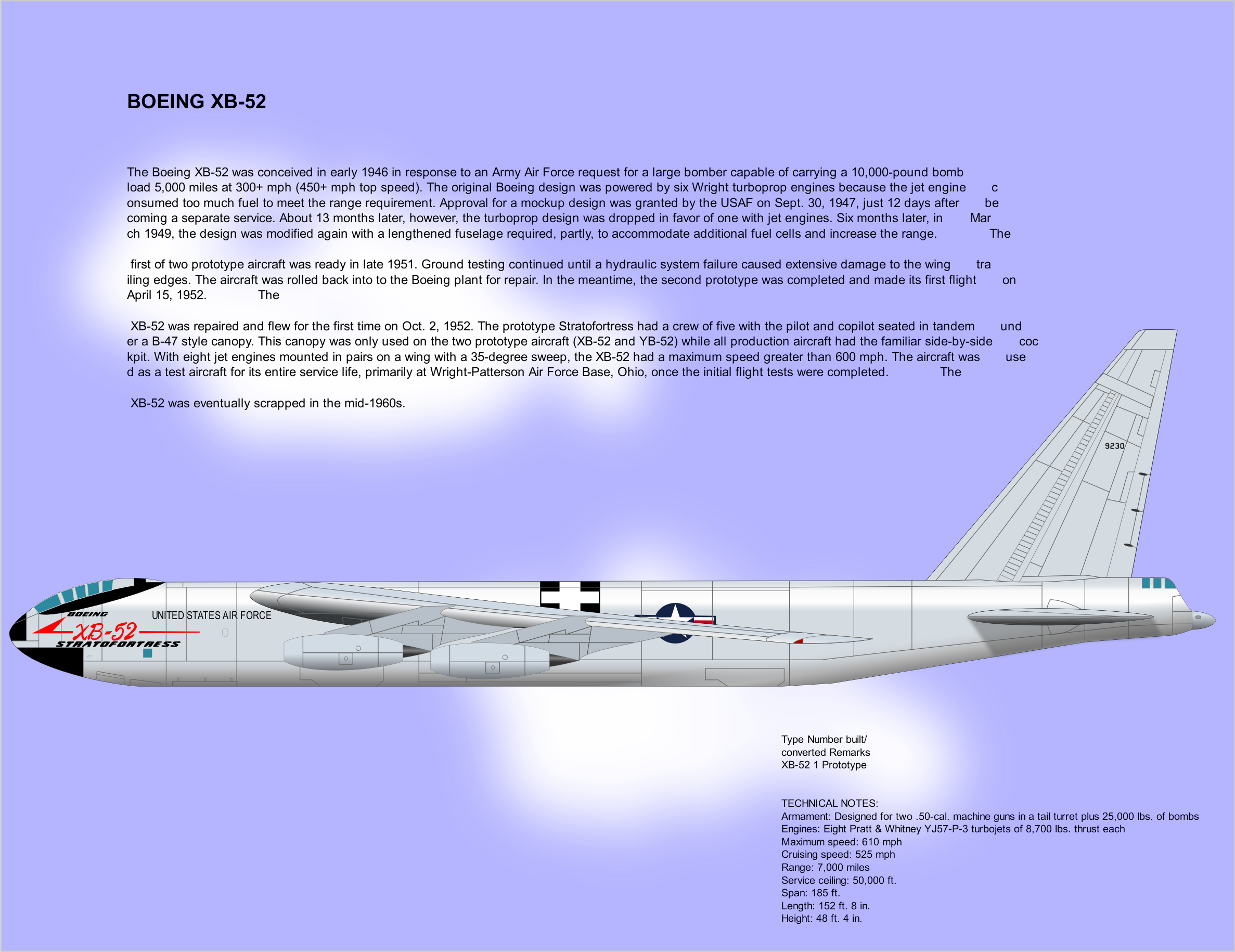 This Free Icons Png Design Of Xb-52 (2374x1830), Png Download
