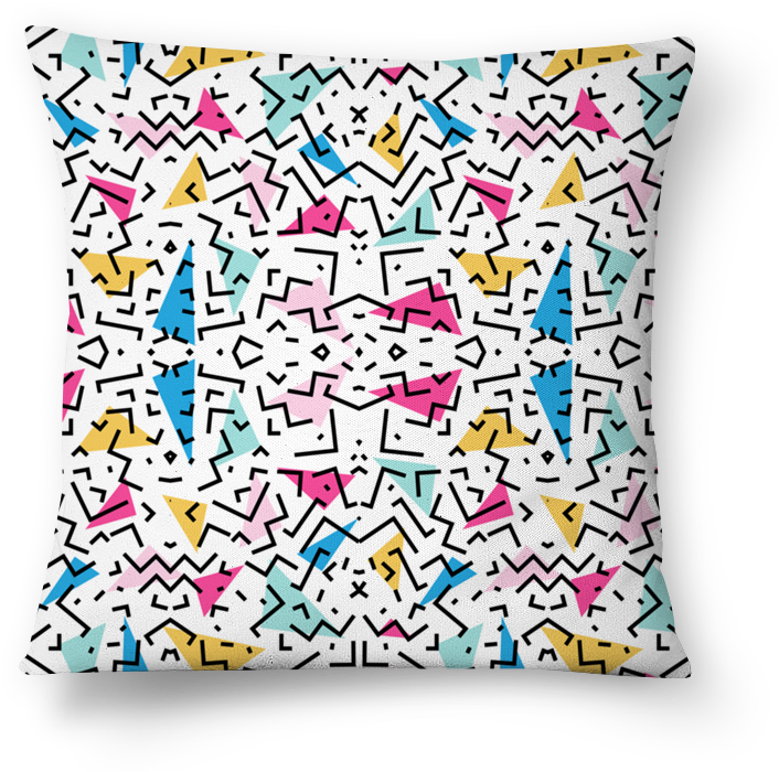 Almofada 90's Dizzy Funky Colorful Pattern De Tobias - Throw Pillow (800x800), Png Download