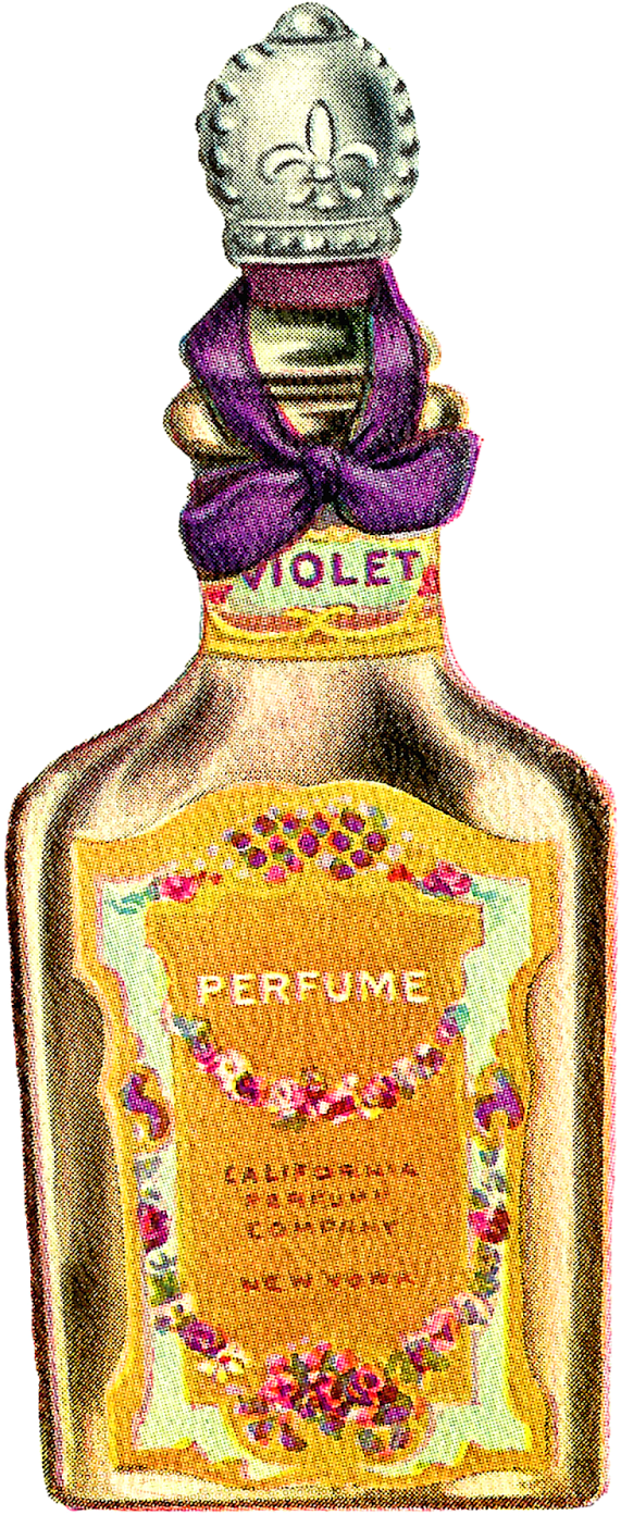 Antique Images Vintage Avon Artwork Digital Beauty - Perfume Bottle Illustration Png (827x1600), Png Download