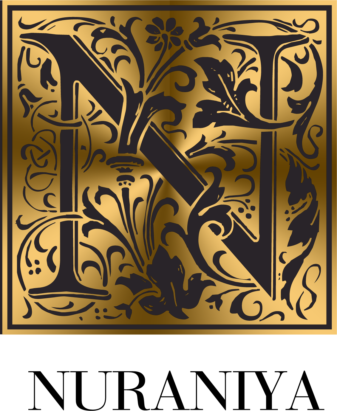 Nura Ikahlea - Nc Initials. Vintage, Floral Rectangle Magnet (1130x1379), Png Download