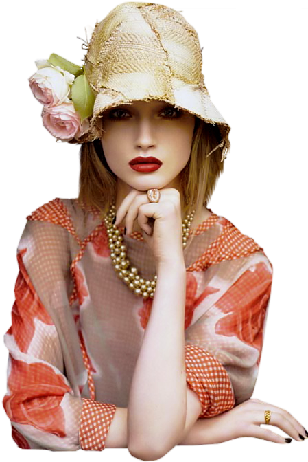 Tubes Femmes Aux Chapeaux En Png - Güzel Resimler Bayan Png (500x700), Png Download