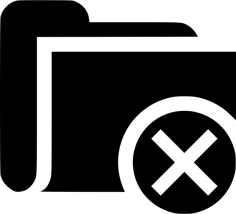 Folder Cancel Comments - Red X Icon (980x888), Png Download