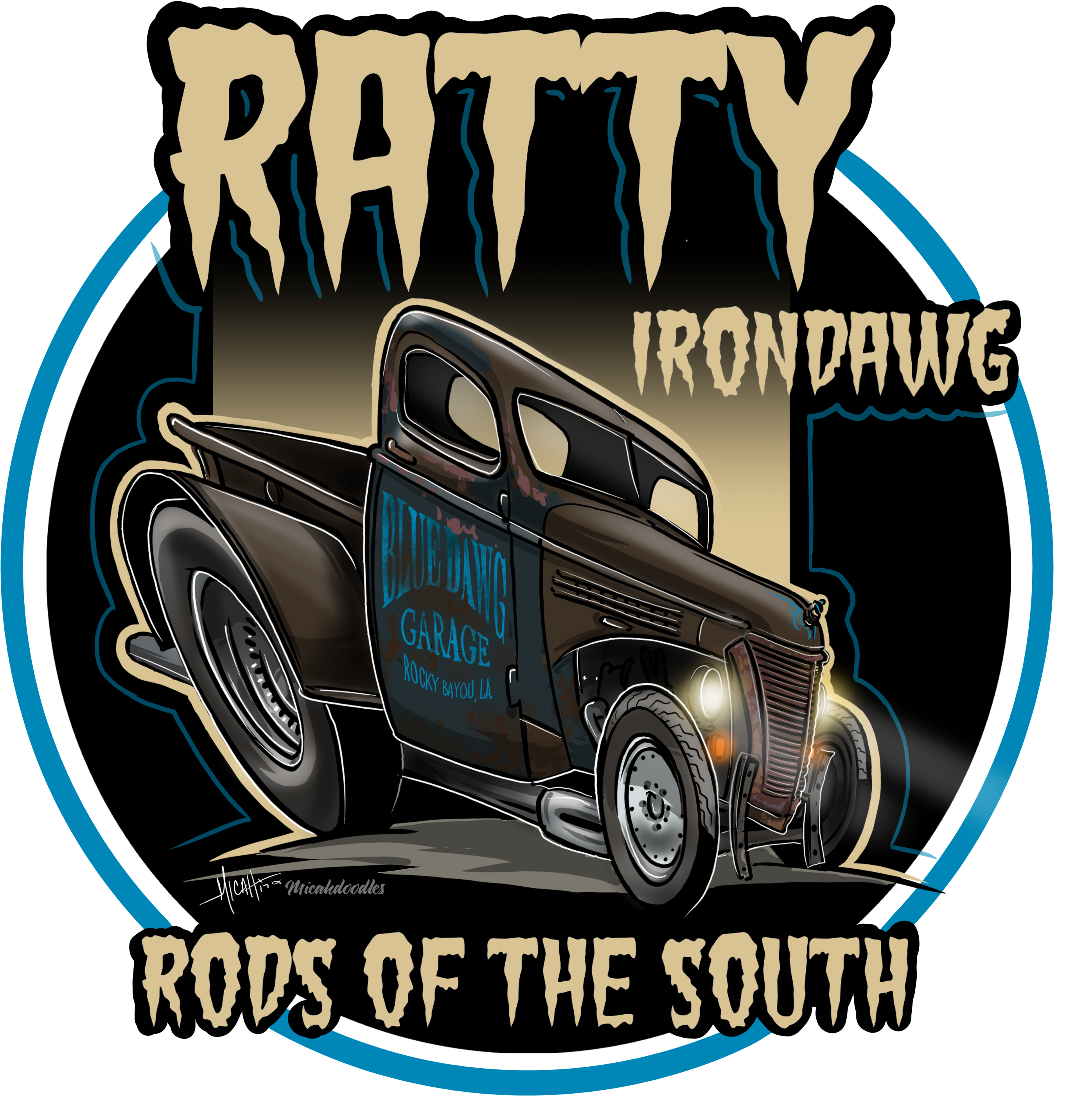 Image Of Irondawg - Rat Rod Images Cartoon Transparent (3200x3500), Png Download