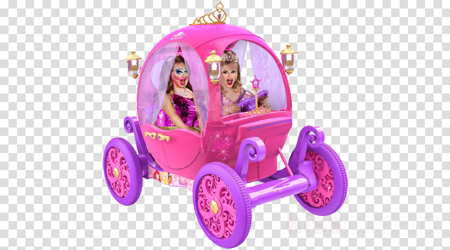 Princess Carriage Power Wheels Clipart Car Power Wheels - Princess Kids Car (900x500), Png Download