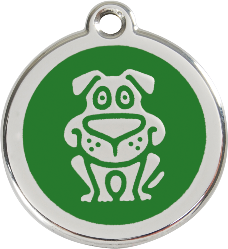 Red Dingo Stainless Steel & Enamel Happy Dog Id Tag - Red Dingo Dog Pet Id Tag - Dark Blue (1024x1024), Png Download