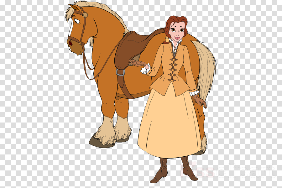 Disney Belle And Horuse Clipart Belle Pony Beauty And - Drawing (900x600), Png Download