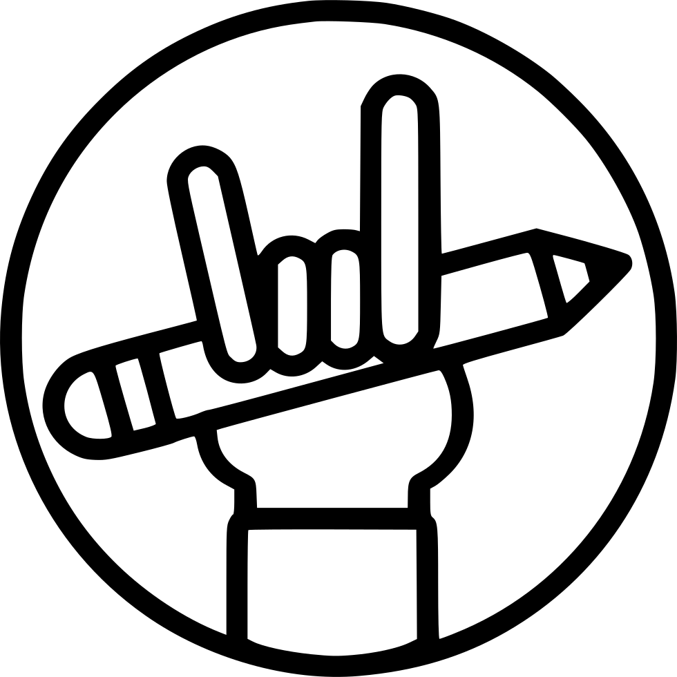 Pencil Edit Hand Manage Setting Business Work Comments - Icon (980x980), Png Download