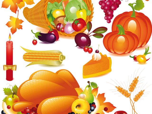 Cornucopia Clipart Vegetarian - Gambar Buah Jeruk Yg Tumpah Dari Keranjang (640x480), Png Download