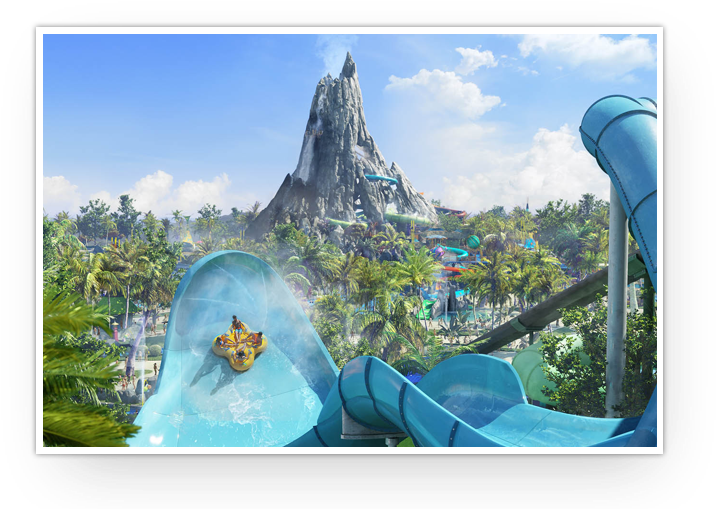 Universal Volcano Bay - Universal Orlando 3 Park (767x528), Png Download