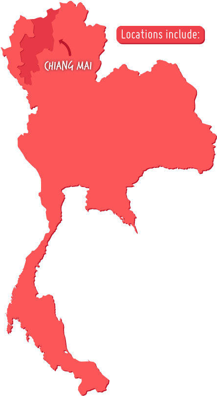 Thailand, Teach In Thailand, Thailand Paid Premier - Thailand Map Silhouette (500x856), Png Download