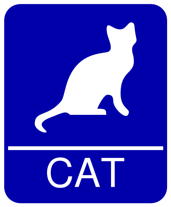 Cat Restroom Sign - Love Warrior Cats (800x800), Png Download
