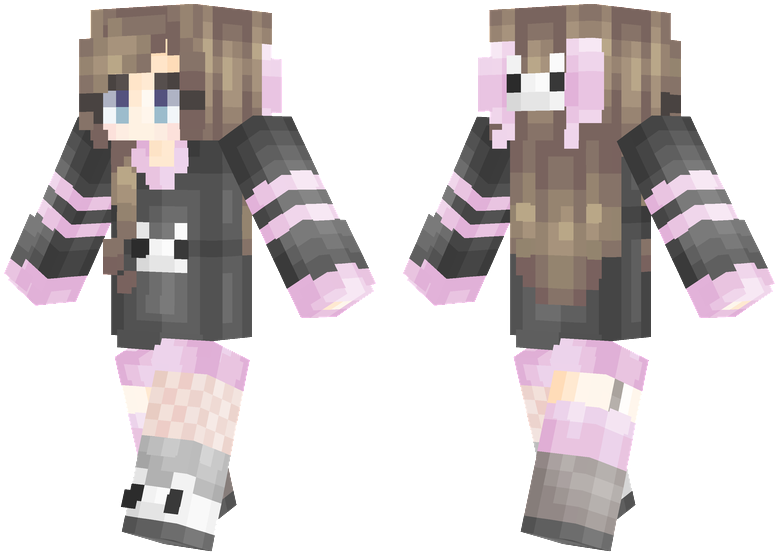 Meow - Minecraft Skin Bow (804x576), Png Download