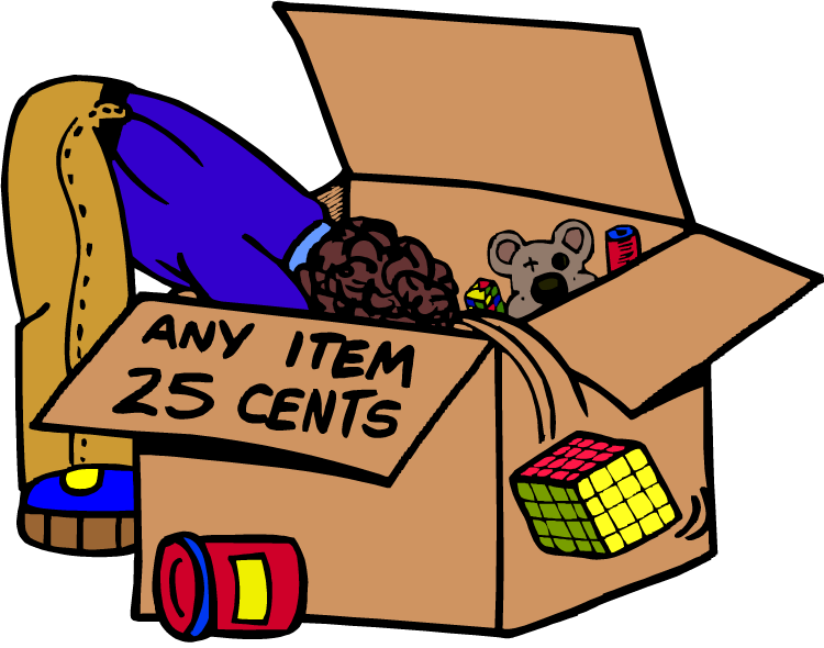 Garage Sale Free Yard Sale Cl - Garage Sale Items Clip Art (750x590), Png Download
