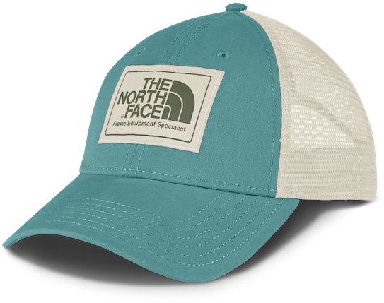 Bristol Blue / Vintage White / Four Leaf Clover - North Face | Men's Mudder Trucker Hat | One Size (600x698), Png Download