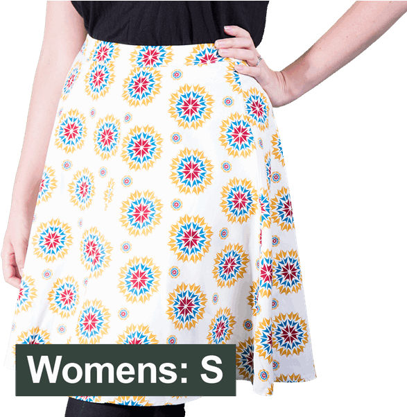 Sunburst Delta Pattern Women's Skirt - Skirt (600x600), Png Download