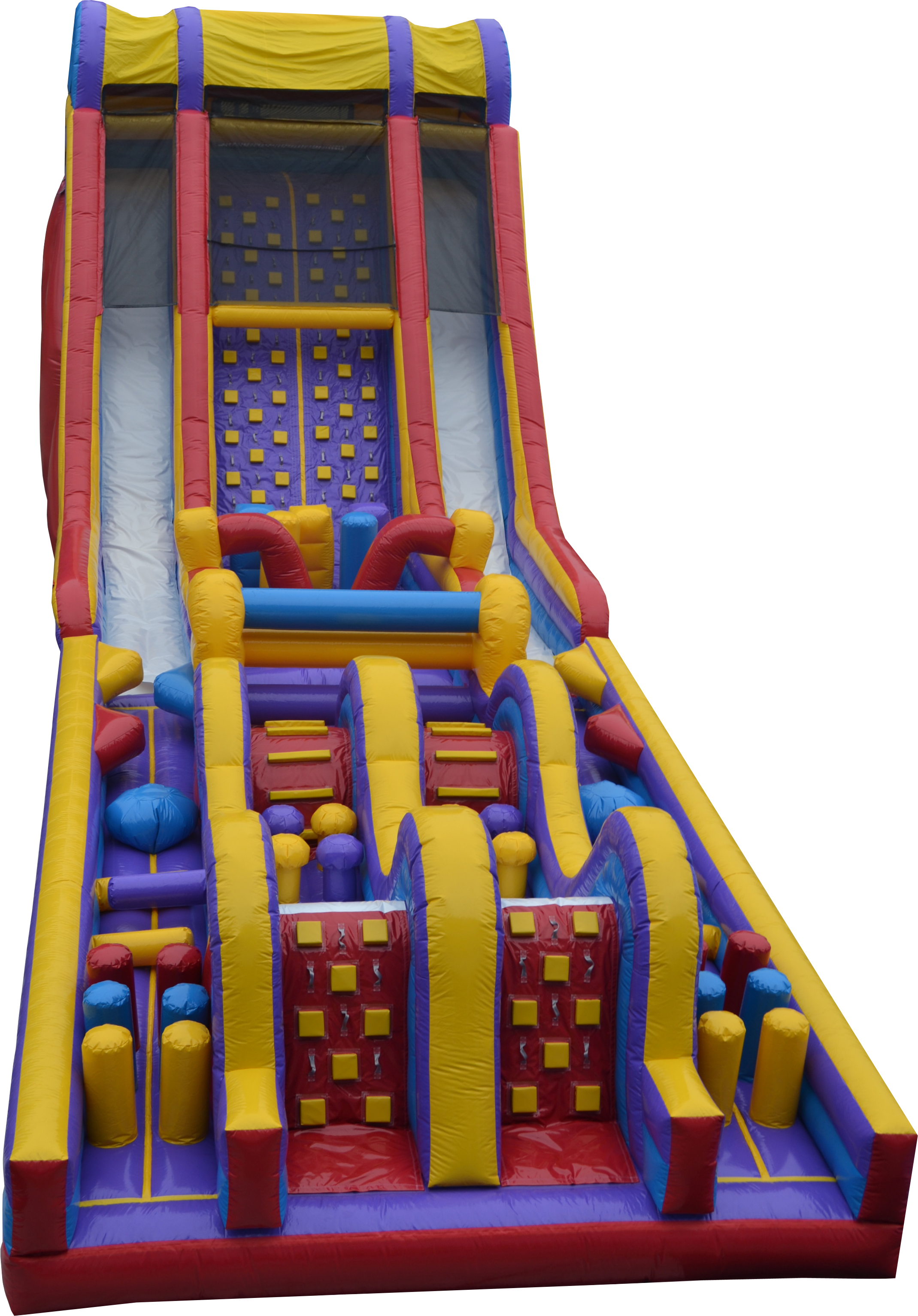 Giant Obstacle Course Inflatable - Bouncy House Obstacle Course (2139x3066), Png Download