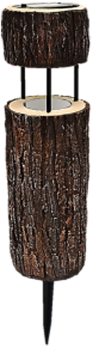 Fusion Products Solar Bollard Tree Stump Light - Wood (700x700), Png Download