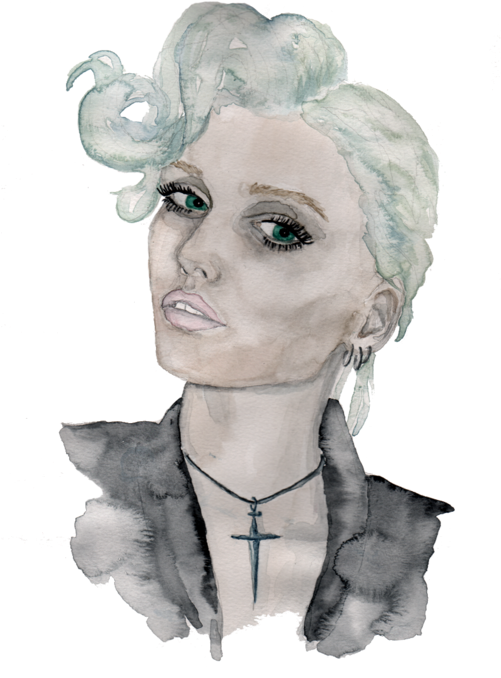 Watercolors, Illustration - Fashion Illustration (500x691), Png Download