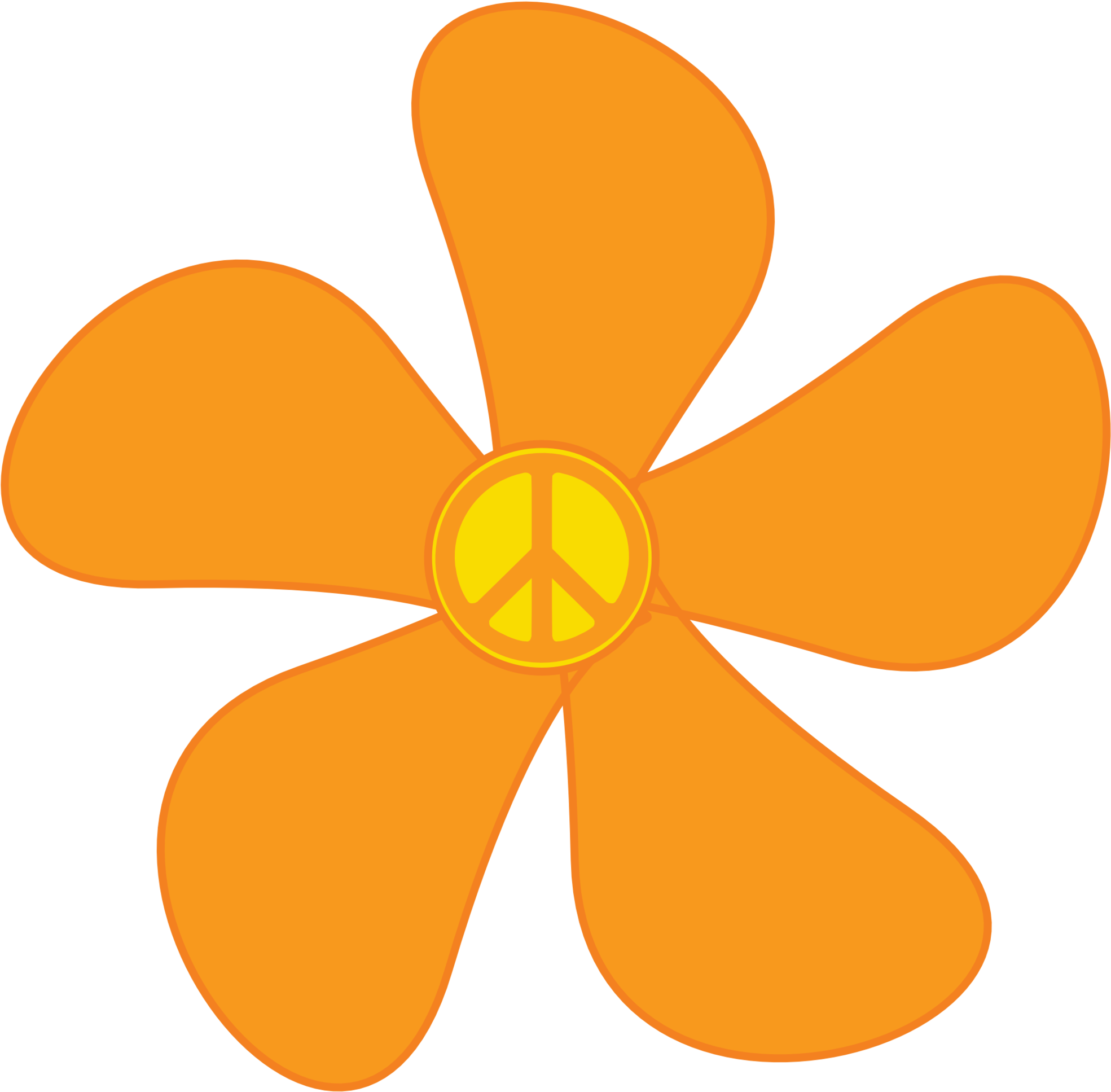 1960s Flower Power Clip Art (2111x2111), Png Download