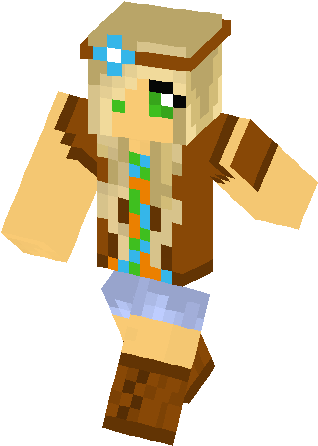 Hippie Girl Skin - Hippie Minecraft Skin Girl (317x453), Png Download
