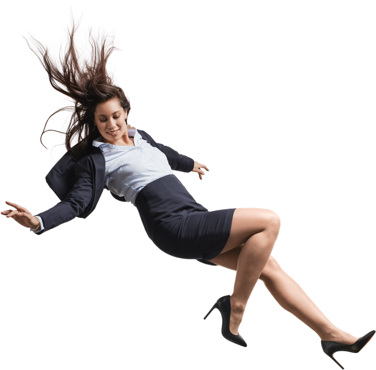 Senior Female Professional Woman - Professional Woman Jumping Up (746x734), Png Download