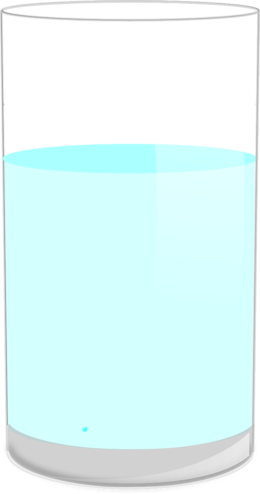 Blood Plasma Clipart - Water Glass Vector Png (260x494), Png Download