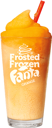 Burger King Has Two New Frozen Fanta Orange Drinks - Burger King Frozen Fanta (500x540), Png Download