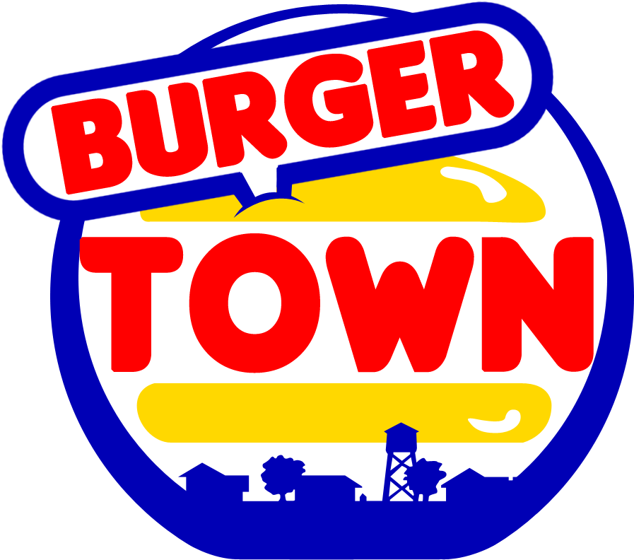 Vector Burger Town Png Logo Images - Burger Town Logo Png (900x900), Png Download