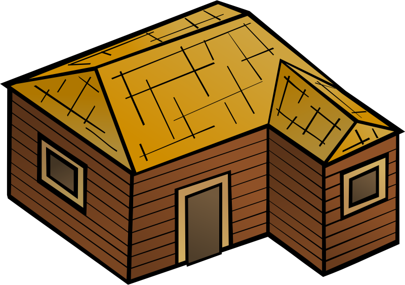 Hut Clipart Wooden House - Wooden House Clipart (800x562), Png Download