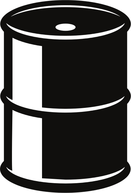 Clip Art Black And White Library Collection Of Free - Oil Drum Clip Art Png (427x628), Png Download