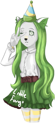 Ct Anime Party Girl - Cartoon (360x480), Png Download