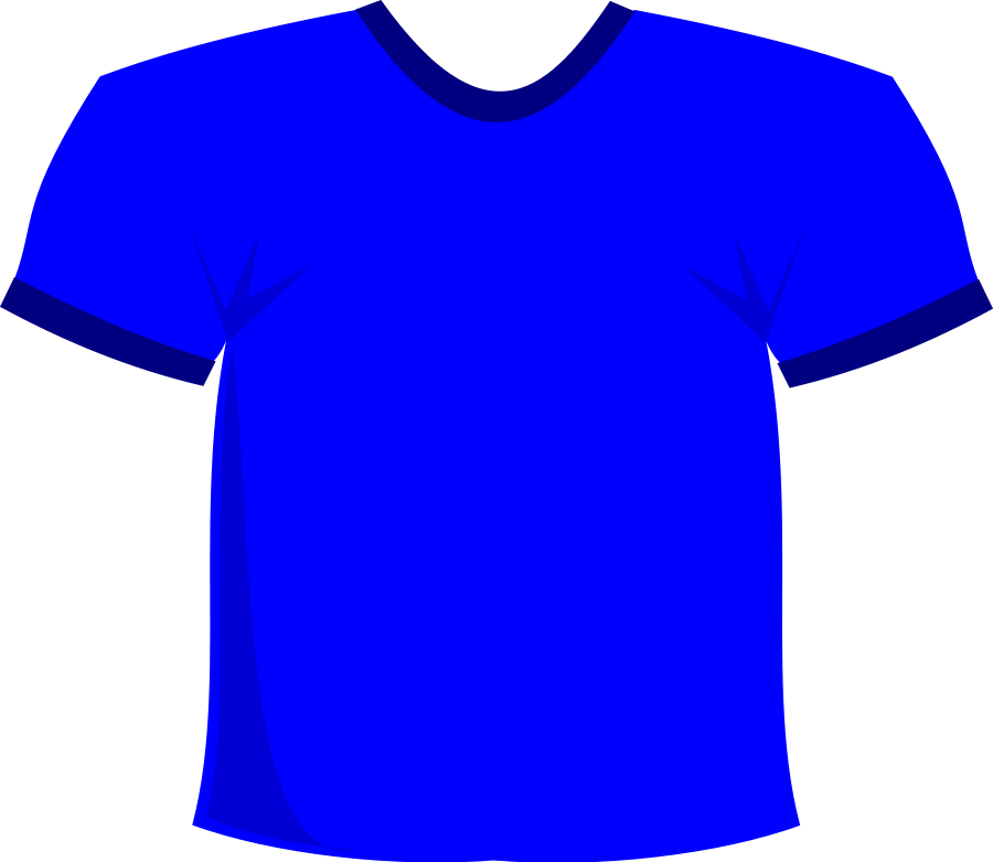 T-shirt Blue - Blue T Shirt Simple (800x694), Png Download