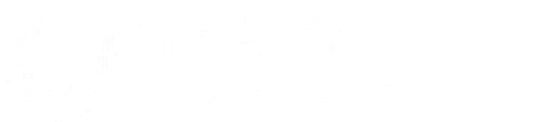 Follow Us - - Obama Foundation Logo White (800x194), Png Download