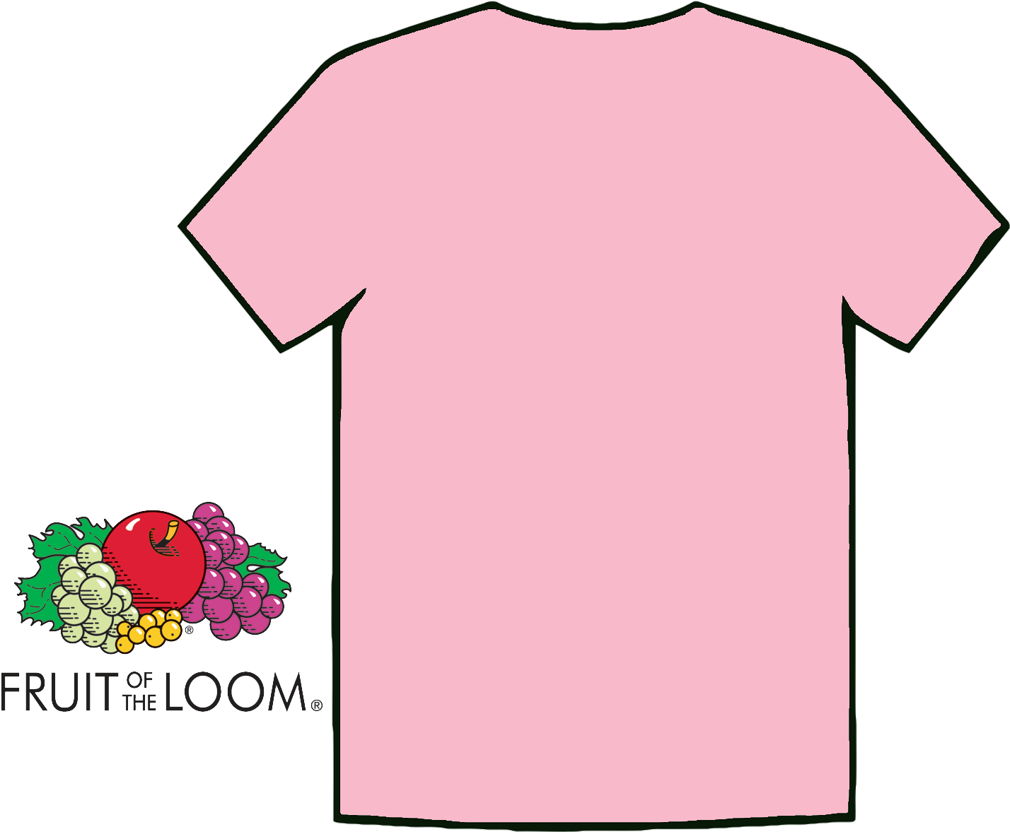 Light Pink Cross Clip Art - Pink T Shirt Template (1447x1176), Png Download