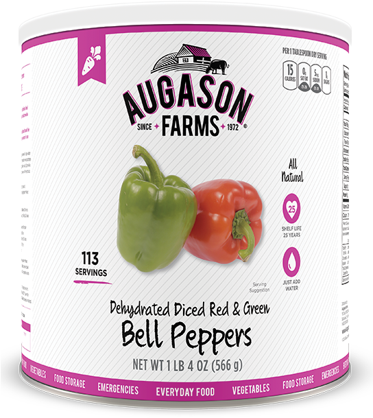 Augason Farms® Dehydrated Diced Red & Green Bell Peppers - Augason Farms Dehydrated Diced Red & Green Bell (543x717), Png Download