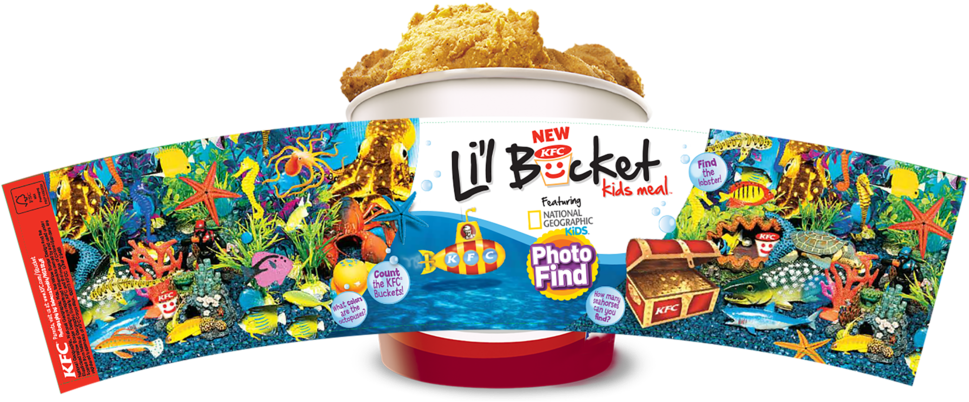 Kfc/national Geographics Lil' Bucket - Potato Chip (1000x423), Png Download