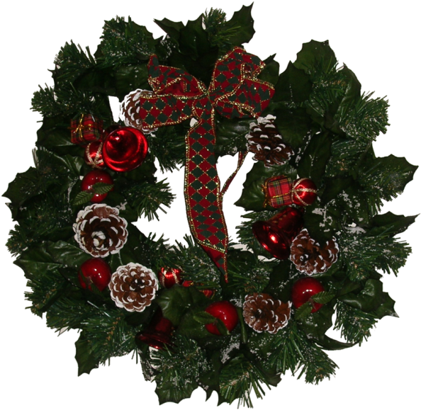 Download Icon Vectors Free Christmas Wreath - Christmas Wreaths In Png (621x600), Png Download