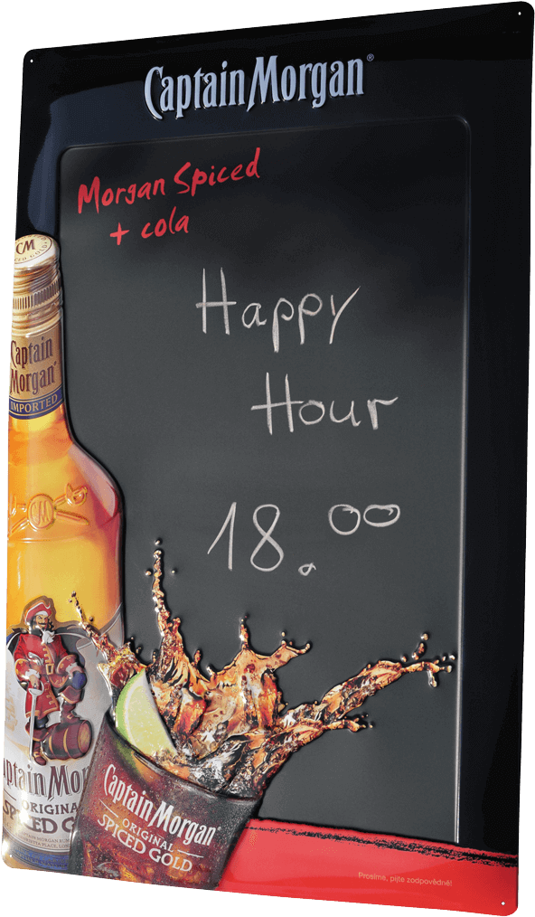 Captain Morgan Chalkboard, 40 Cm X 60 Cm, Embossed - Lager (1080x1080), Png Download