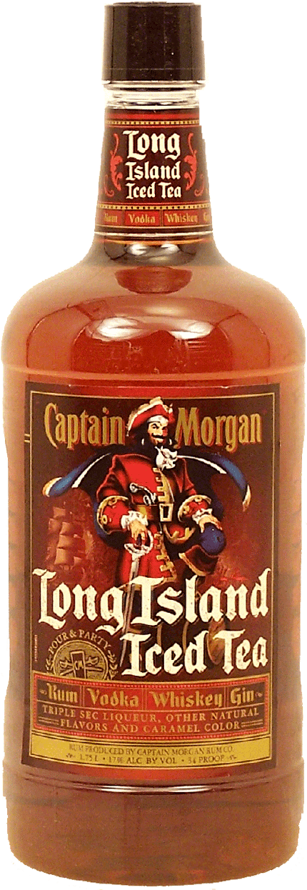 Captain Morgan Long Island Iced Tea - Captain Morgan Long Island Iced (444x1252), Png Download