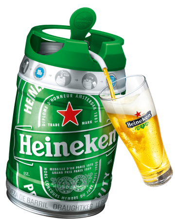 91 % - Safe Can 5 Liter Heineken Mini Keg Security Container (408x475), Png Download