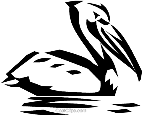 Pelican Royalty Free Vector Clip Art Illustration Vc022807 - Pelican Vector Png (480x390), Png Download
