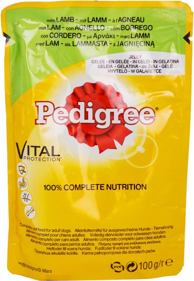 Pedigree Dog Food Pouch 100 Gm - Pedigree Food For Dogs, Choice Cuts In Gravy, 8 Pouch (1000x1000), Png Download