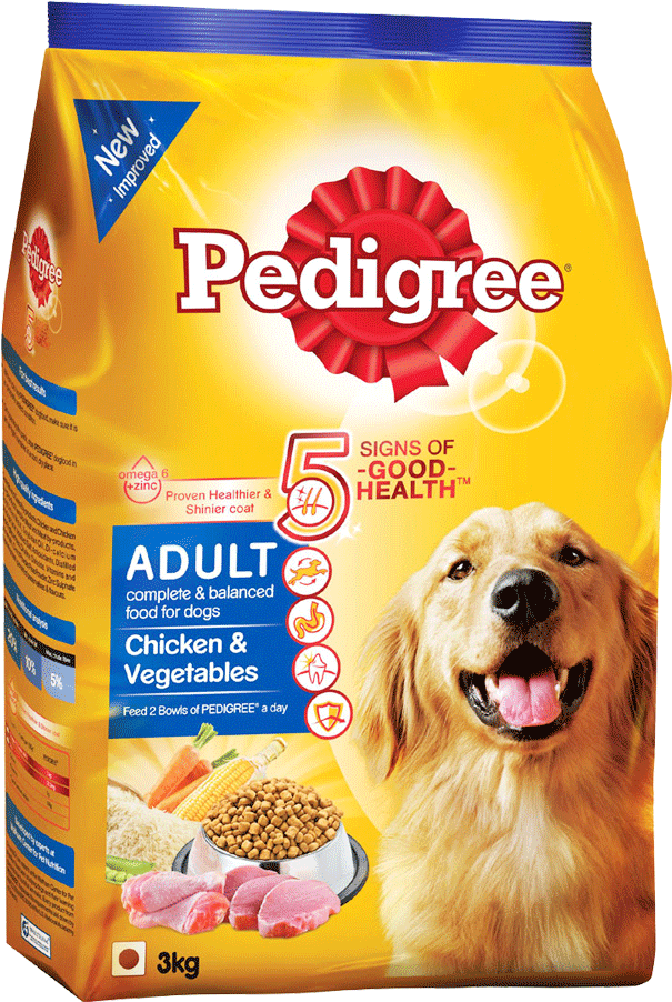 Pedigree Dog Food Adult Beef Flavor 3 Kg - Pedigree Adult Chicken & Vegetable (1000x1000), Png Download